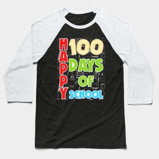 100th Day of School Teachers Kids Child Happy 100 Days Baseball T-Shirt